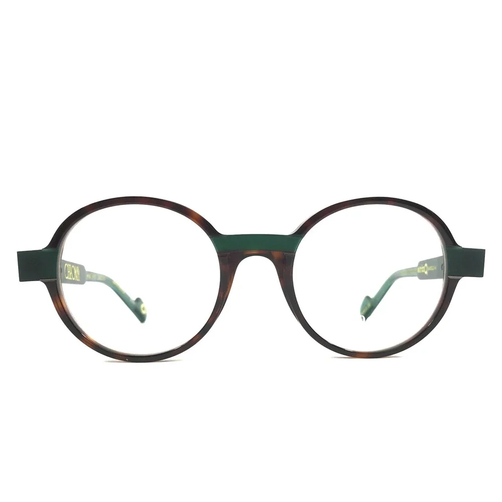Etnia Barcelona Eyeglasses Frames CHROMA N40 HVGR Havana Green Brown 48-20-140